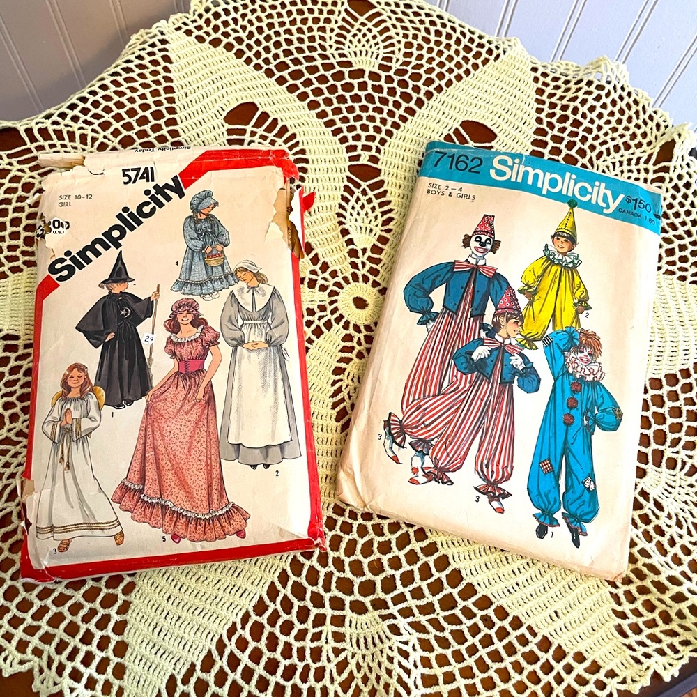 Simplicity Halloween costume patterns # 7162 & # 5741